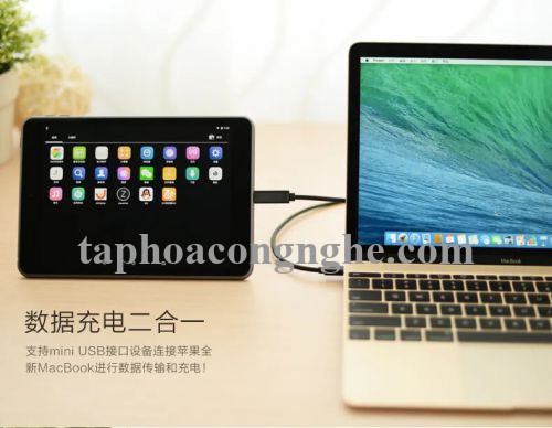 Ugreen 30184 0.5M màu Đen Cáp TypeC (3.1) sang Mini USB US153 30030184